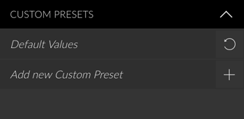 FX-Panel Custom Preset Create